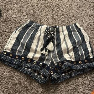 Blue and white striped Shorts